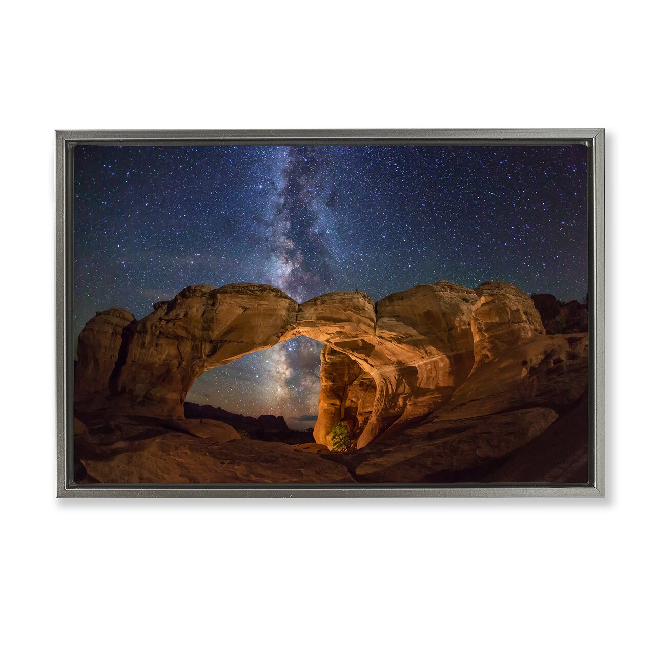 Stupell Industries Starry Sky Through Desert Arch Floating Frame Design by Royce Bair